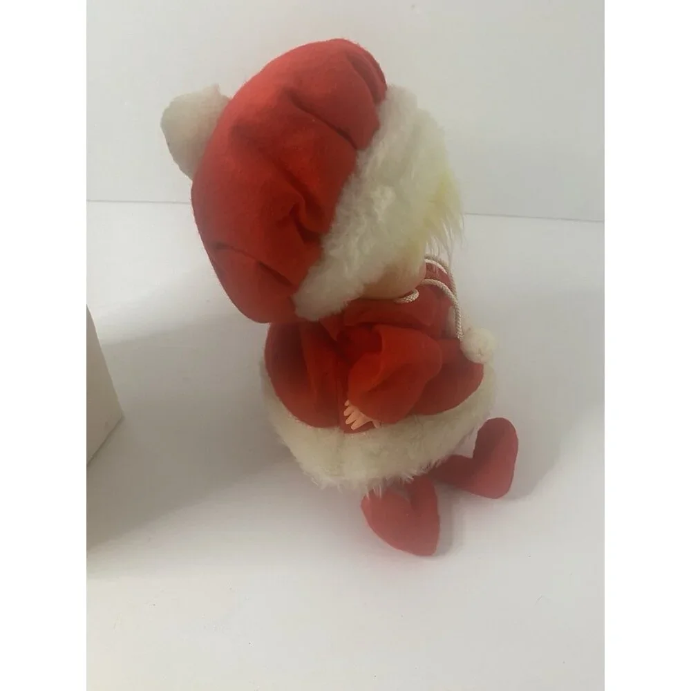 Vintage Christmas Wind‎ Up Musical Mrs Claus Pixie Shelf Sitter Japan Works